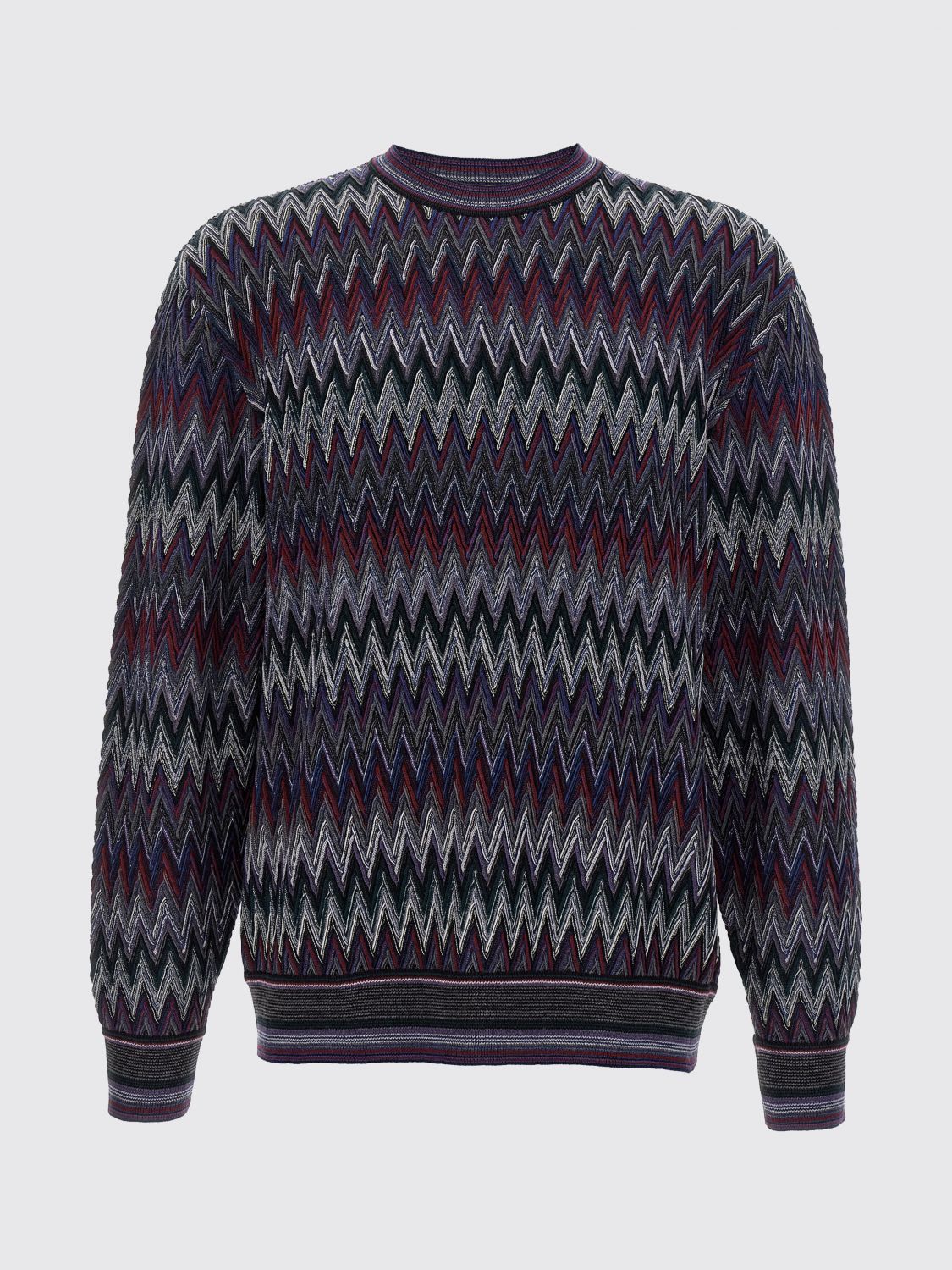 Missoni Zigzag Pattern Sweater Sweaters And Cardigans Blue In Multi