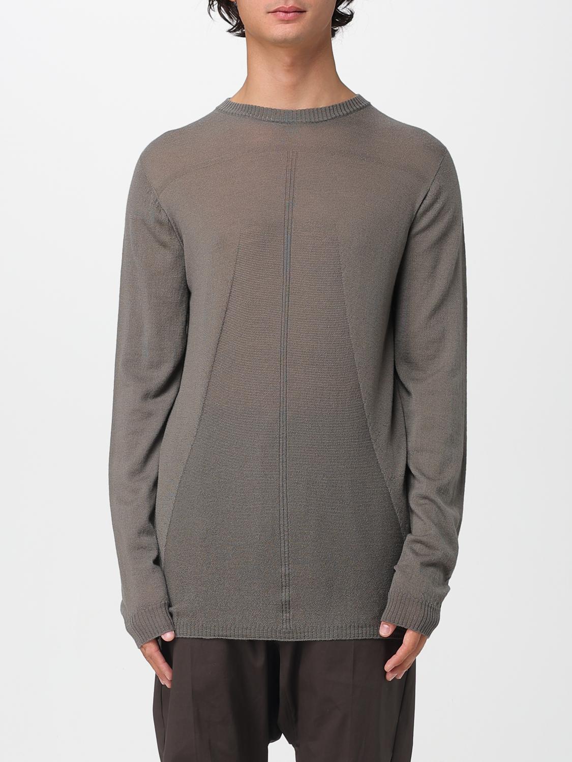 Rick Owens Sweater With A Round Neck Made Of Cotton In Green
