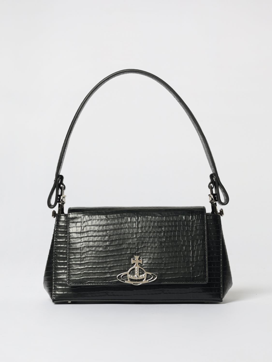 Vivienne Westwood Mens Black Hazel Medium Leather Top Handle Bag In Black