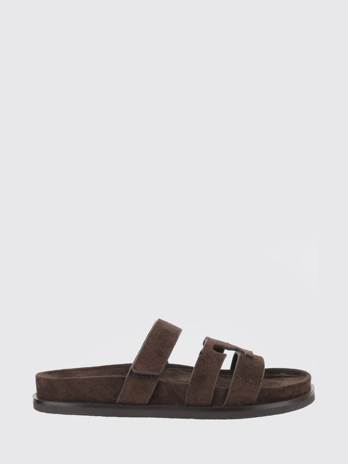 Tory Burch Dark Brown Ines Sport Slide Sandals In Brown