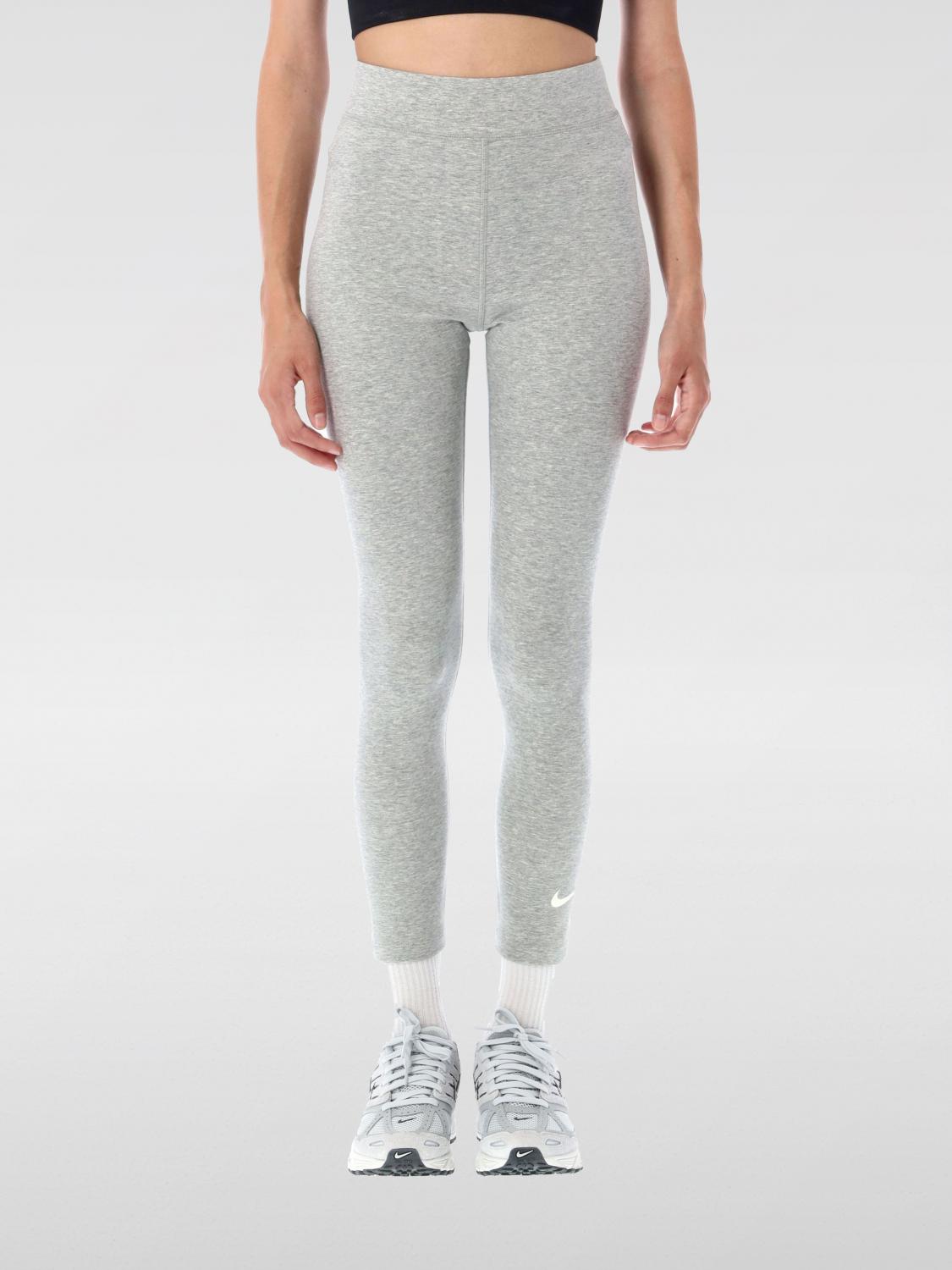 Nike 7/8 Length High-waisted Stretch Leggings In Gray
