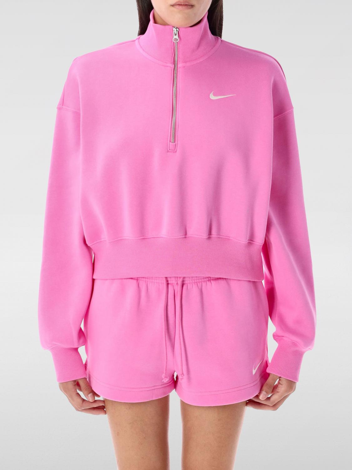 Nike Sportswear Phoenix Fleece Crop Sweatshirt In Pink