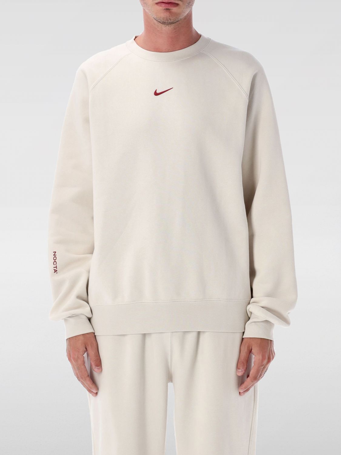 Nike Nocta Fleece Cs Crewneck Sweatshirt In Gray