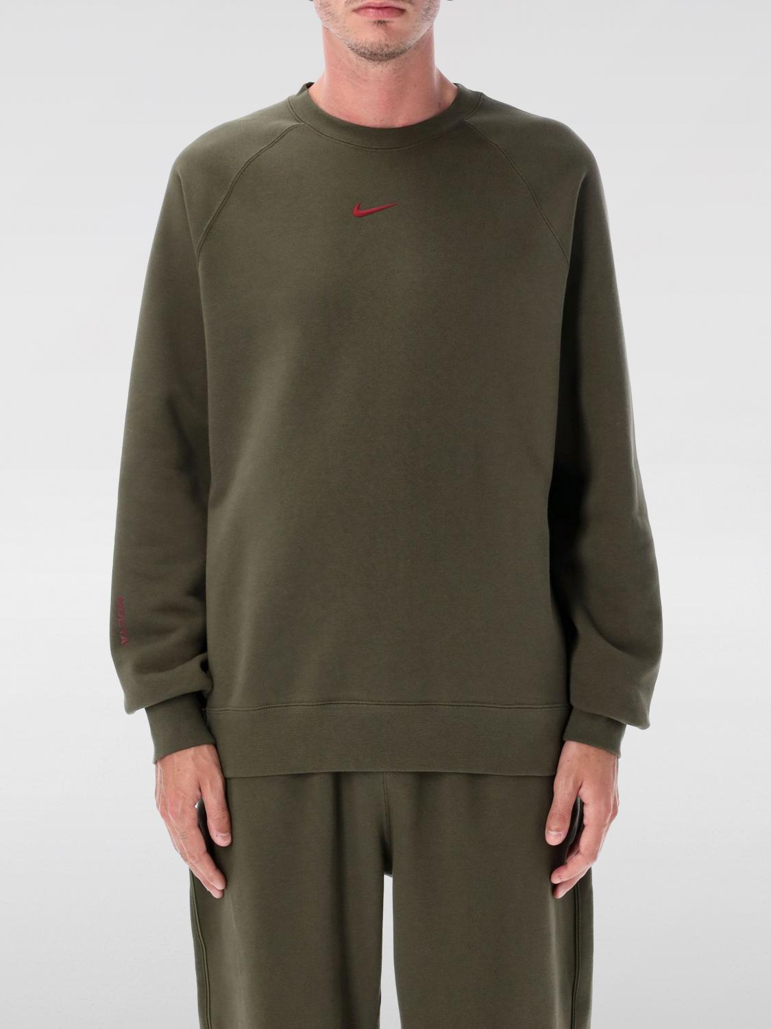 Nike Swoosh-logo Raglan-sleeve Sweatshirt In Green