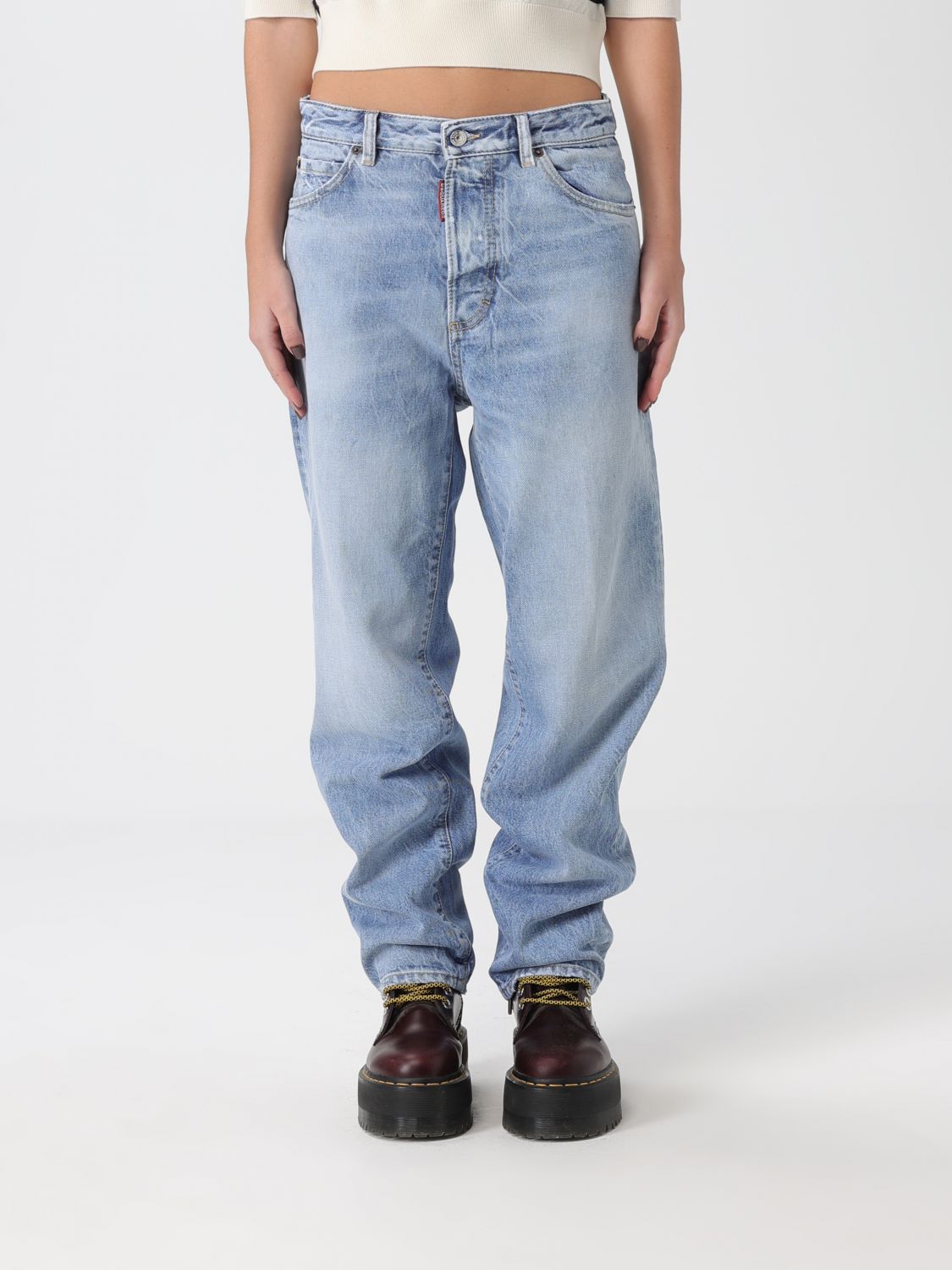 Dsquared2 Jeans Woman Color Denim In Blue