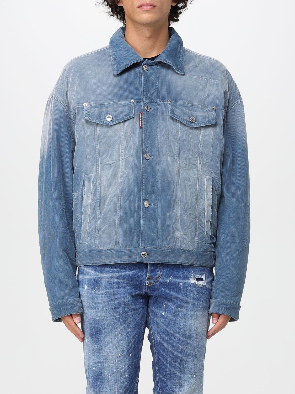 Dsquared2 Jacket Men Color Denim In Blue