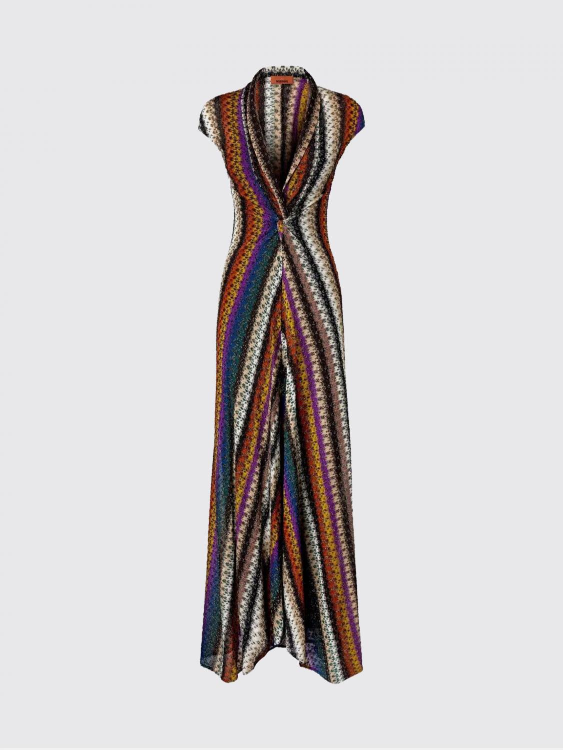 Missoni Langes Kleid Mit Knoten Und Ausschnitt In Multi