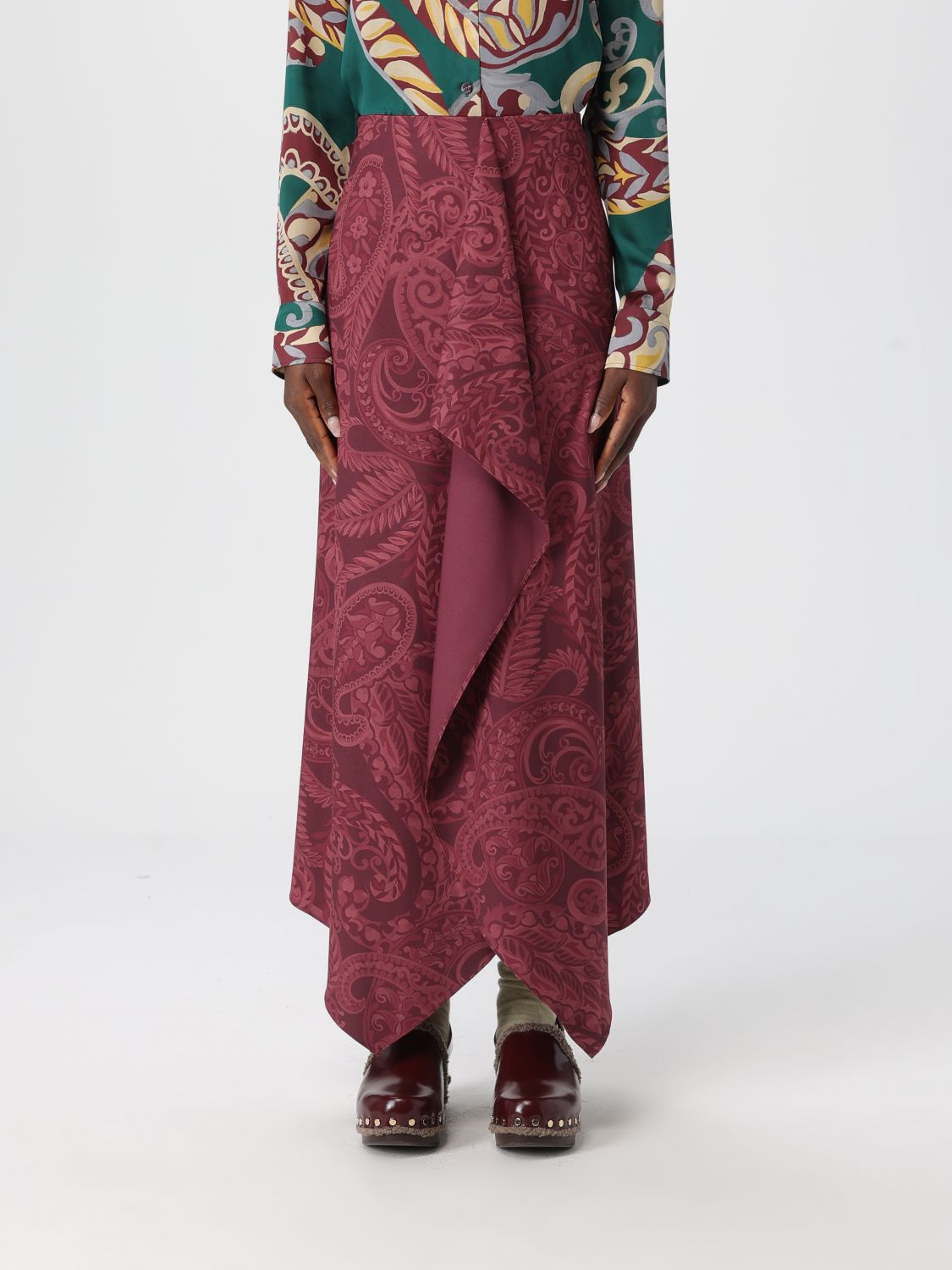 Etro Skirt Woman Color Multicolor In Red