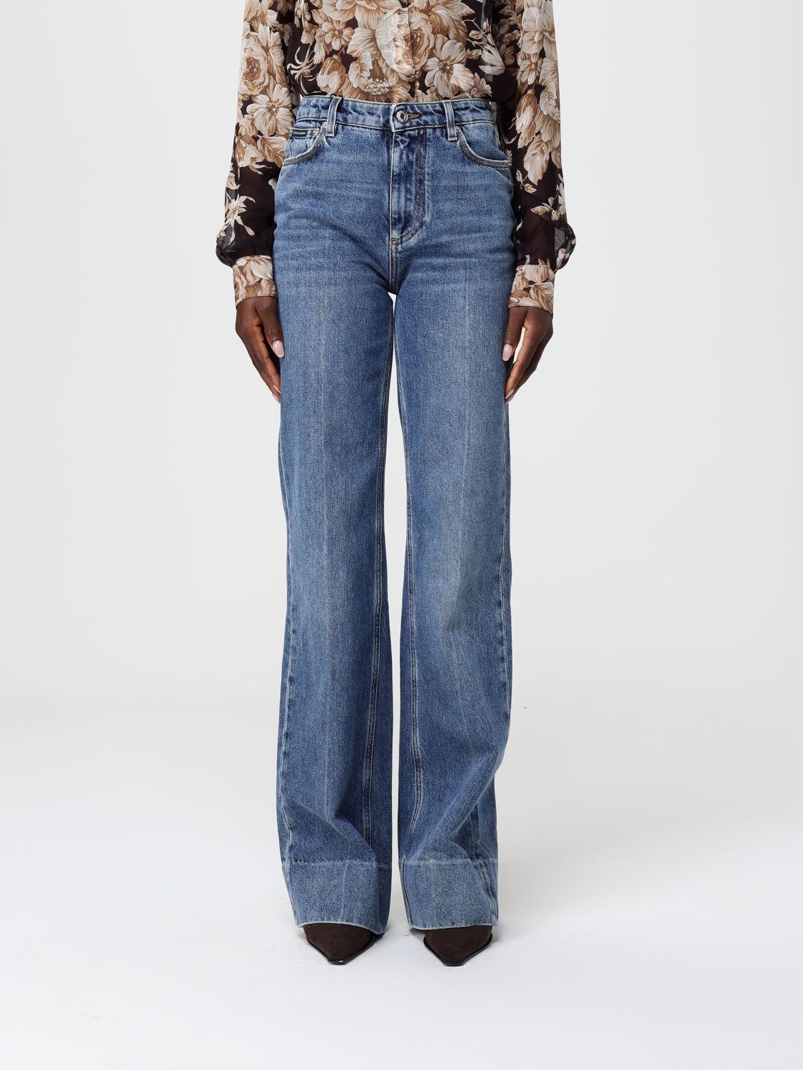 Dolce & Gabbana Pants Woman Color Blue In Blue