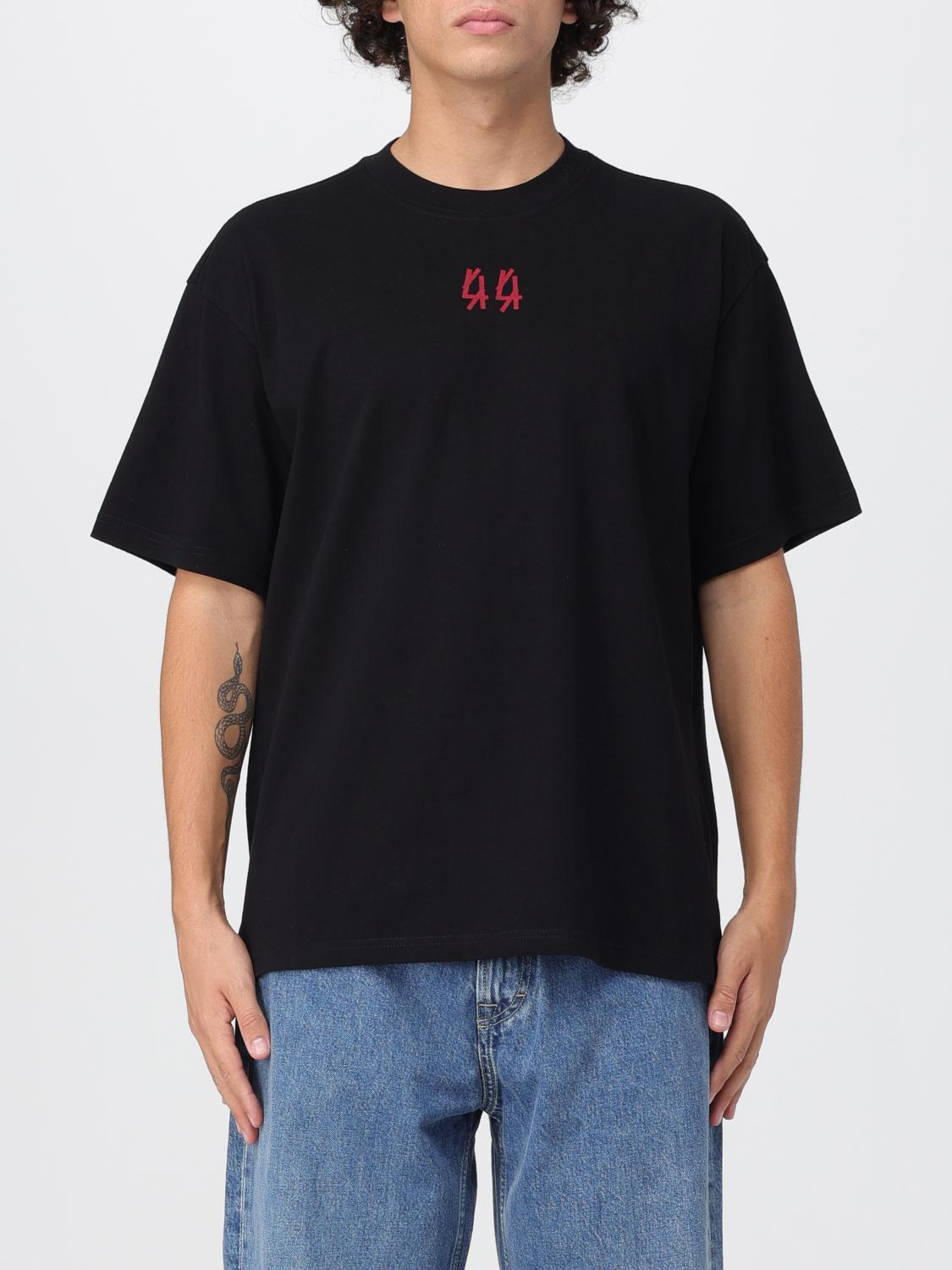 44 Label Group Drip Risk Red T-shirt In Black