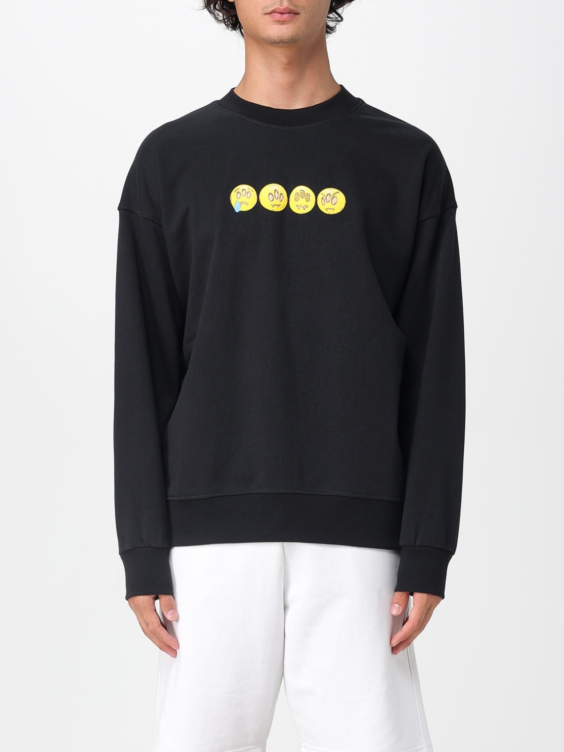 Barrow Round Neck Printed Sweatshirt In Black