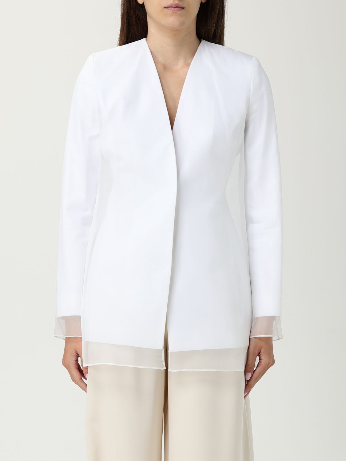 Max Mara Blazer Woman Color White In White
