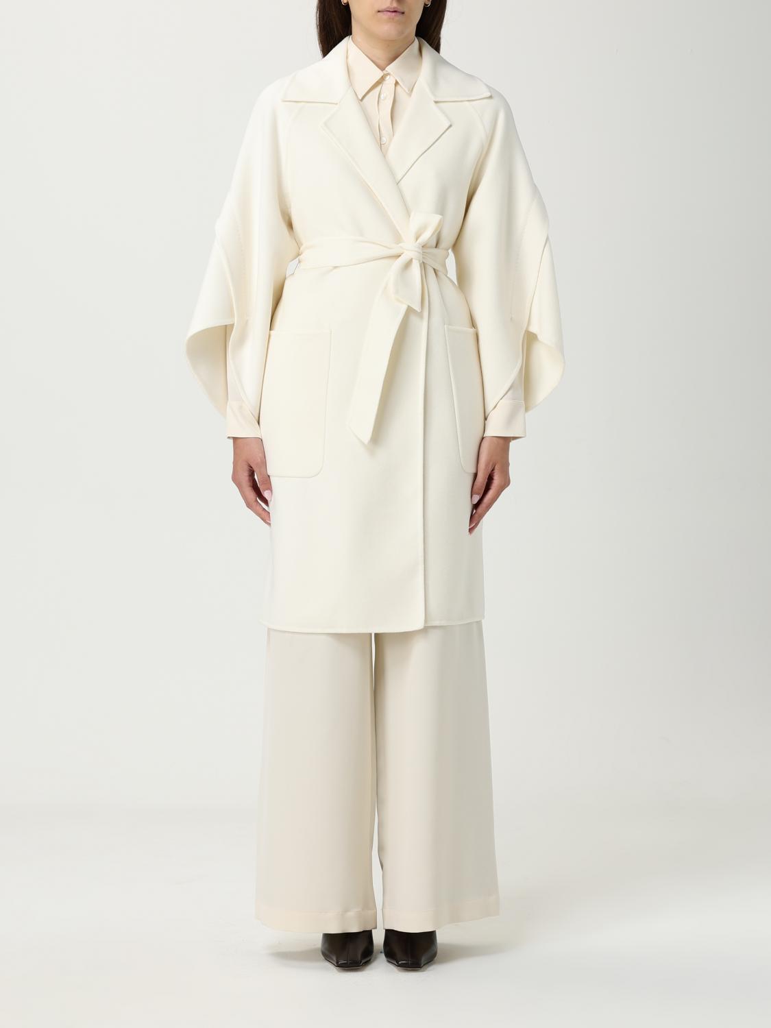 Max Mara Wool And Cashmere Cloth Coat In White