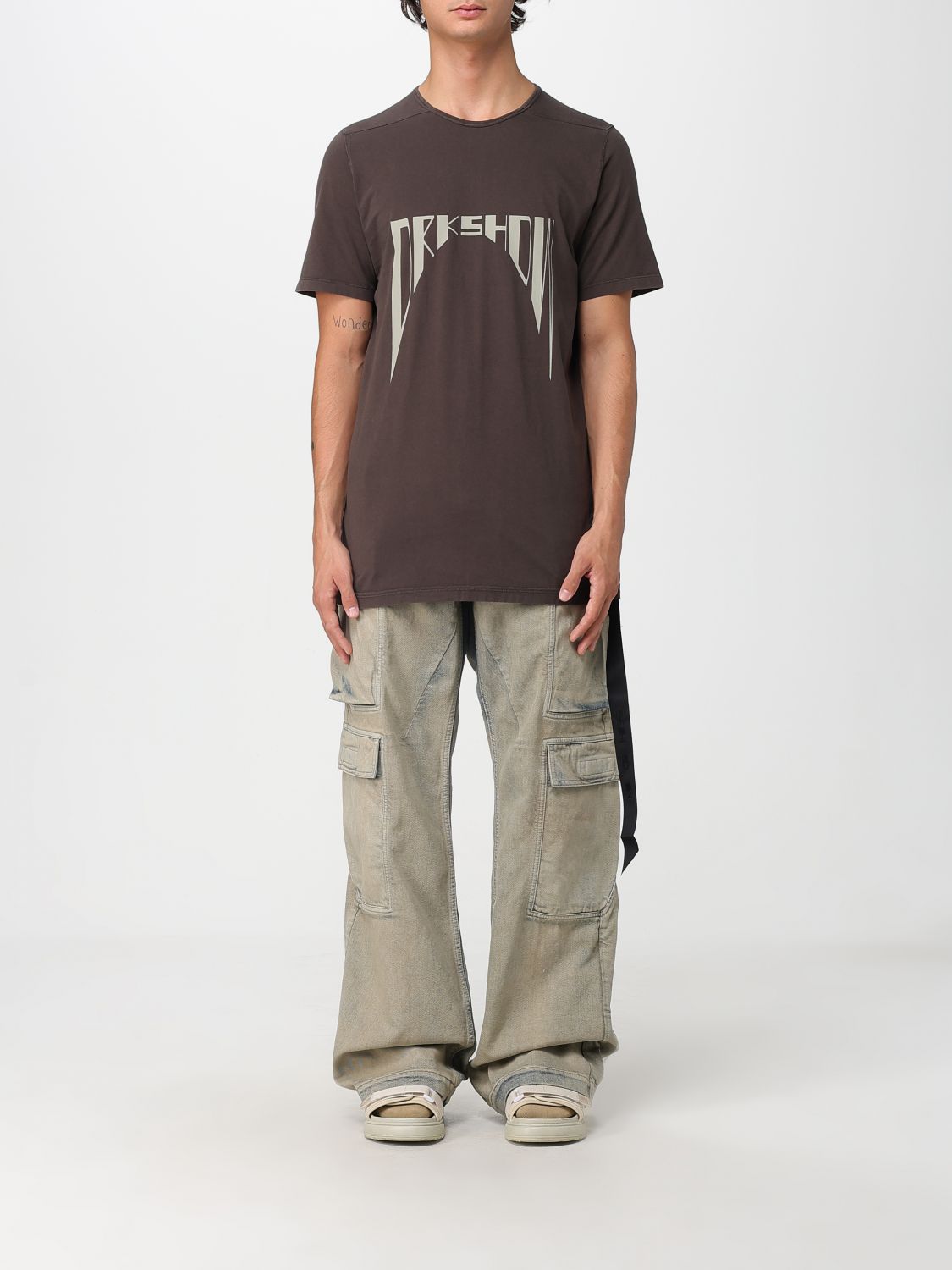 Rick Owens Drkshdw T-shirt  Men Color Brown In Brown