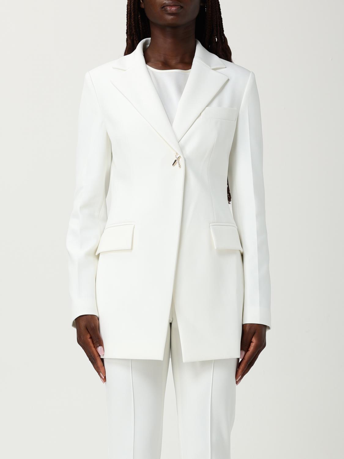 Genny Crystal-embellished Single-breasted Blazer In White