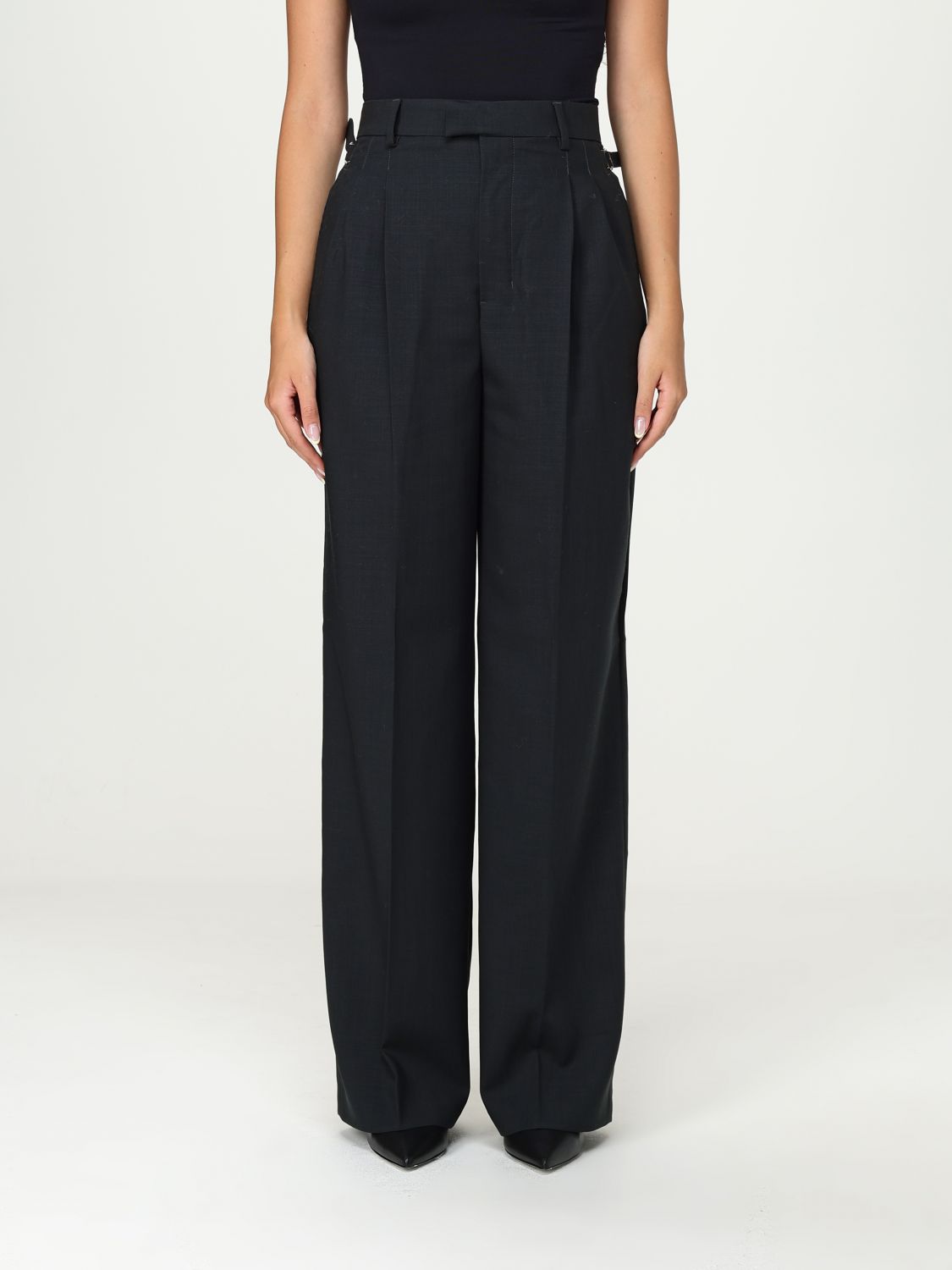 Ami Alexandre Mattiussi Pants Ami Paris Woman Color Grey In Black