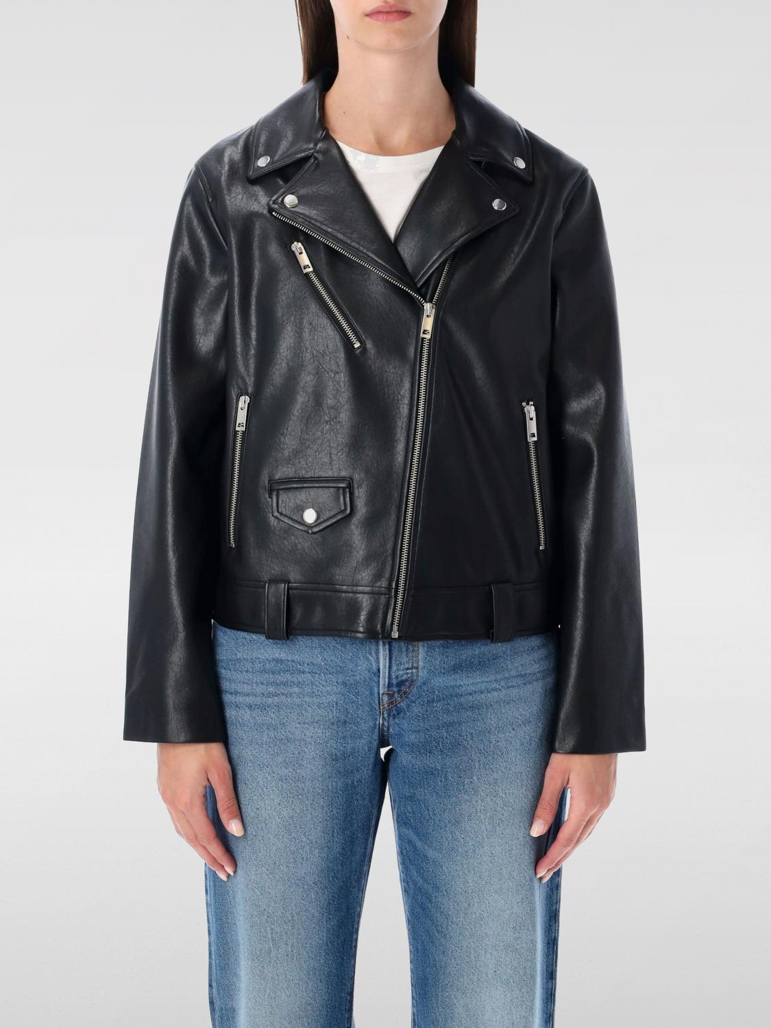 Levi's Longline Faux Leather Moto Jacket In Black