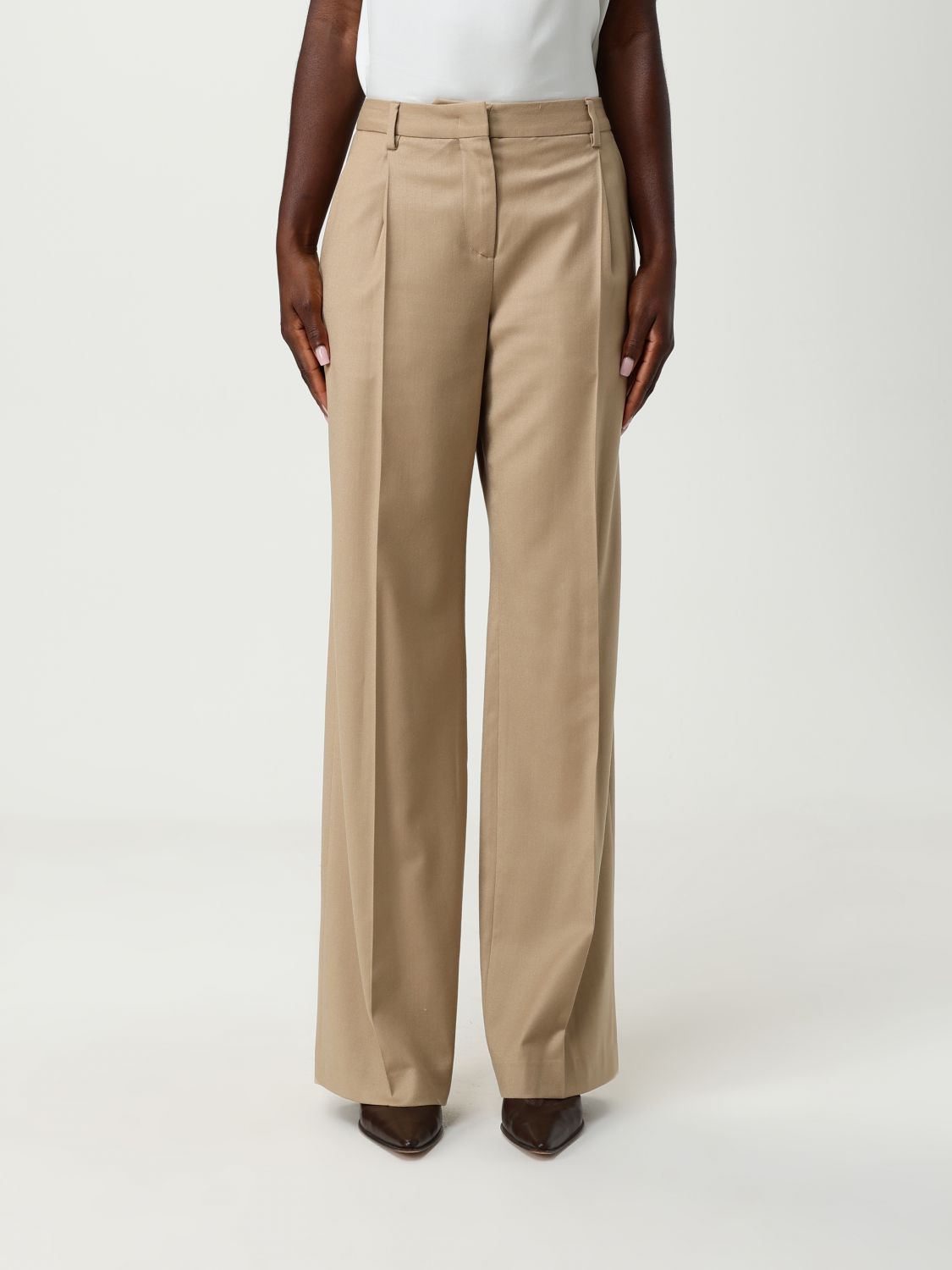 Lardini Pants Woman Color Camel In Brown
