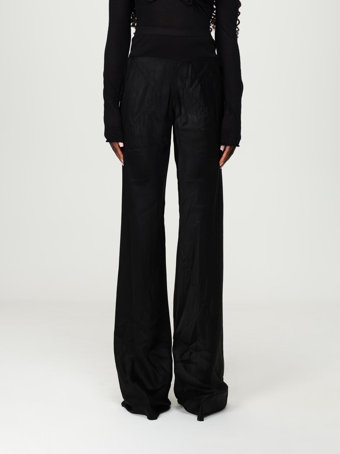 Rick Owens Pants Woman Color Black In Black