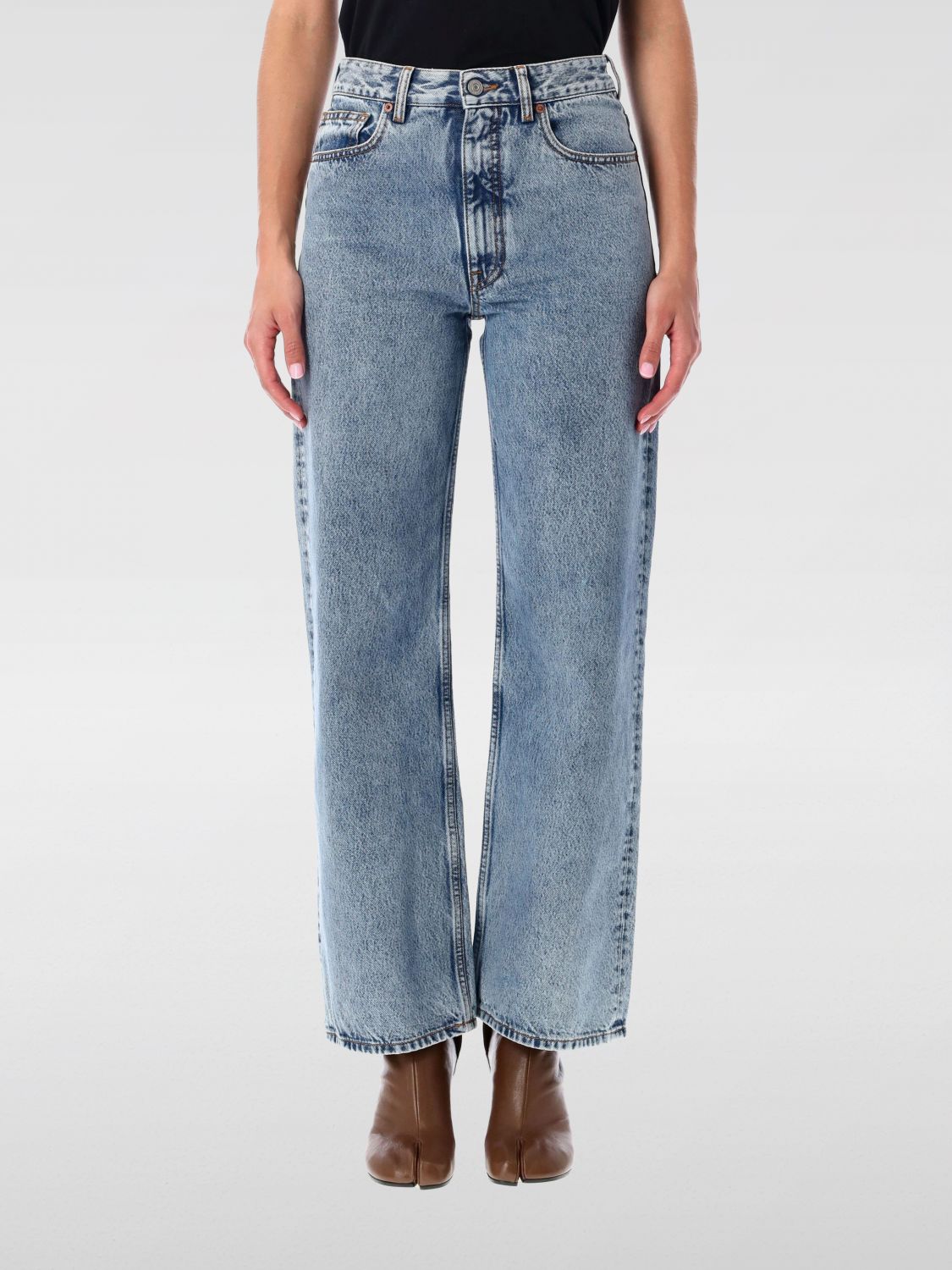 Mm6 Maison Margiela Jeans  Woman Color Blue