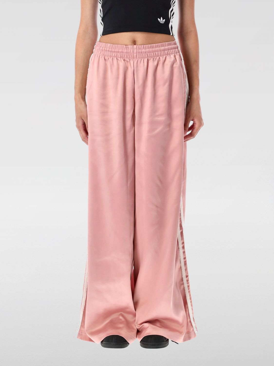 Adidas Originals Adjustable-waist Three-stripes Track Pant In Pink