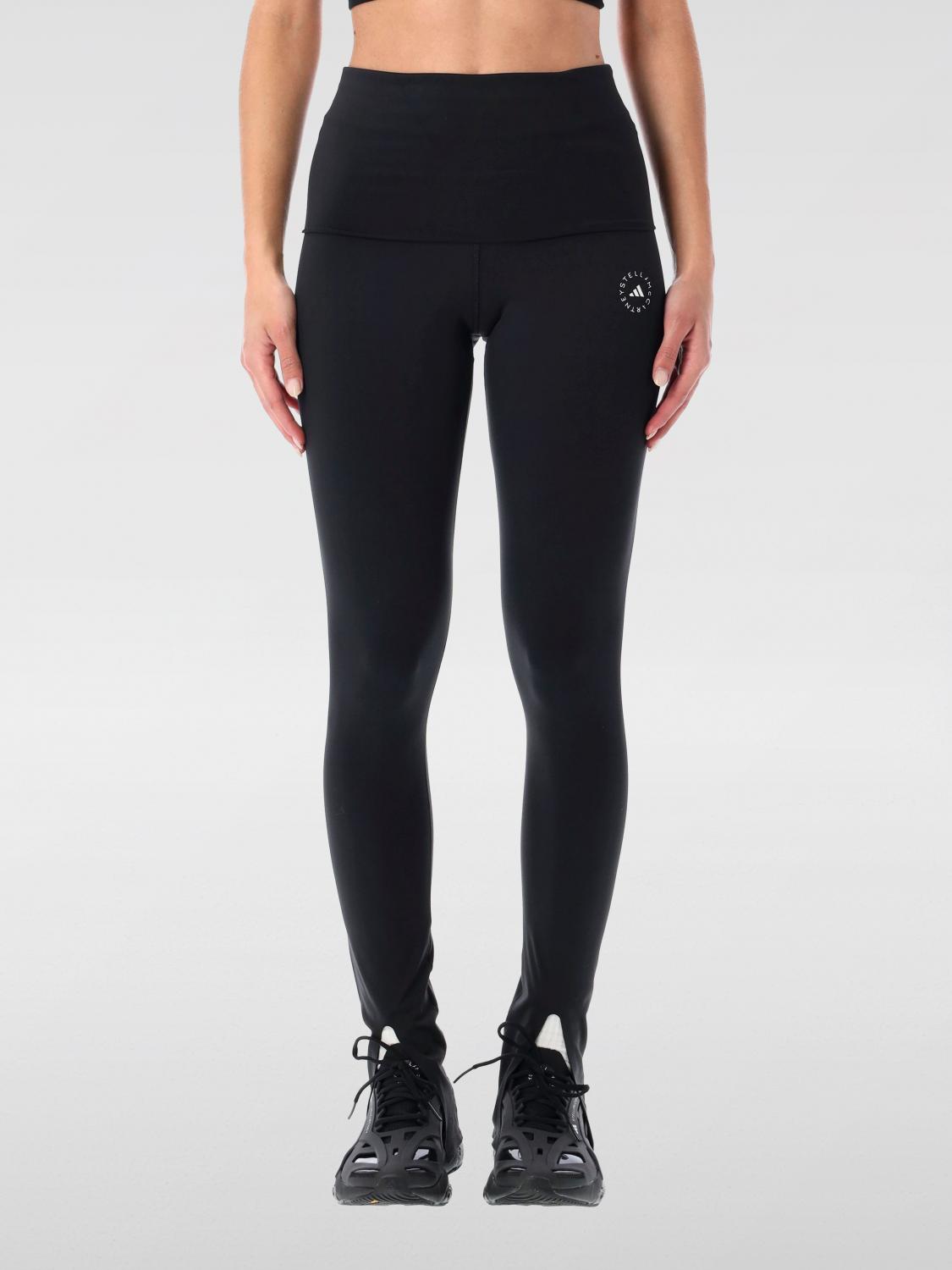 Adidas By Stella Mccartney Truestrength Logo-jacquard Recycled Stretch-jersey Leggings In Black
