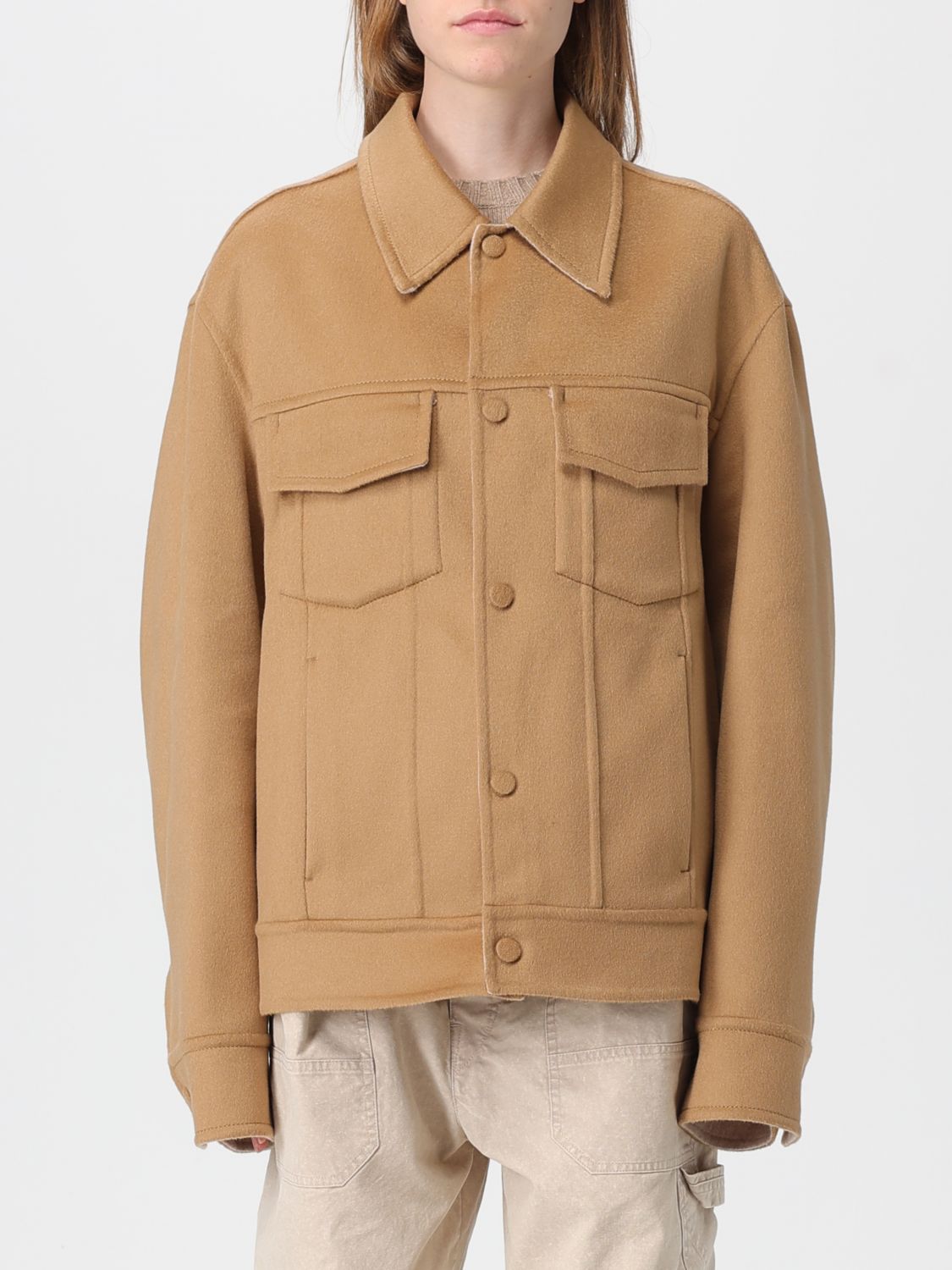 Ami Alexandre Mattiussi Jacket Ami Paris Woman Color Camel In Brown