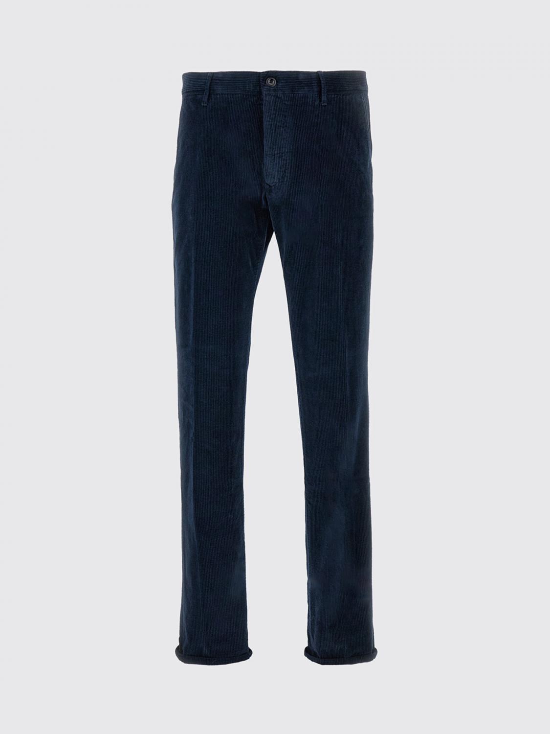 Incotex Pants Men Color Blue In Black