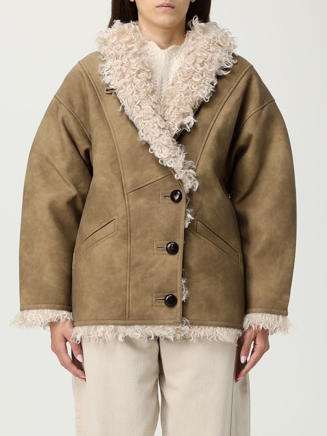 Isabel Marant Étoile Coat Isabel Marant Etoile Woman Color Beige In Green