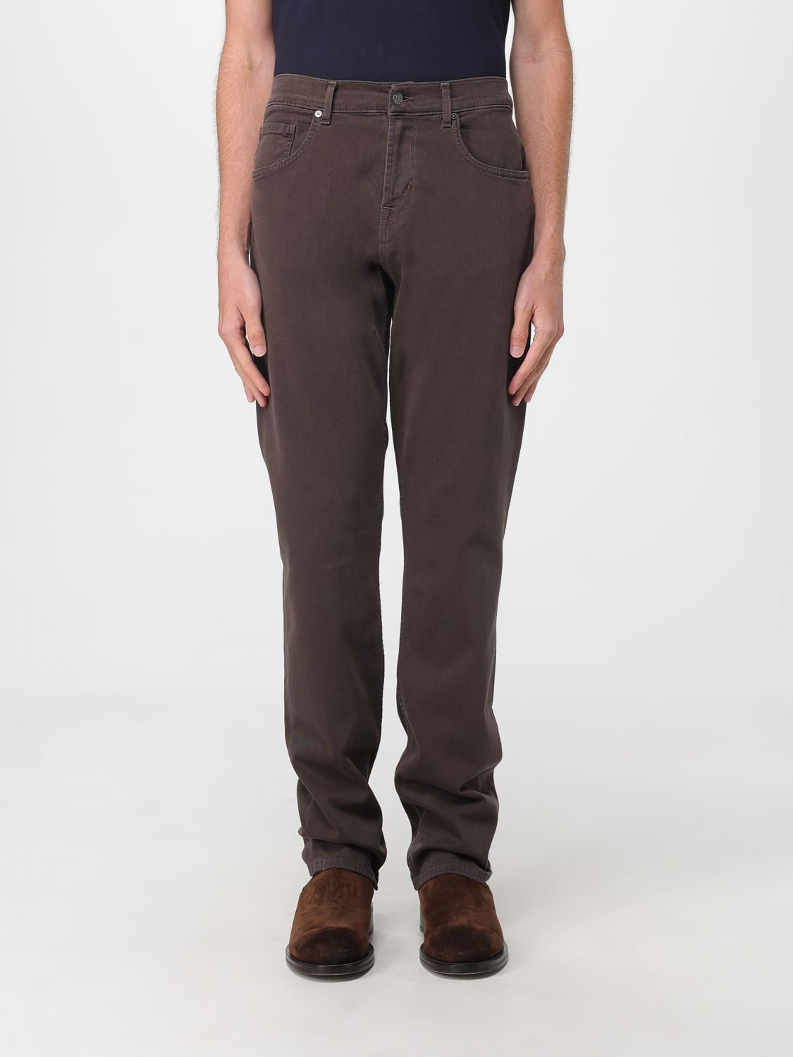 7 For All Mankind Jeans  Men Color Denim In Brown