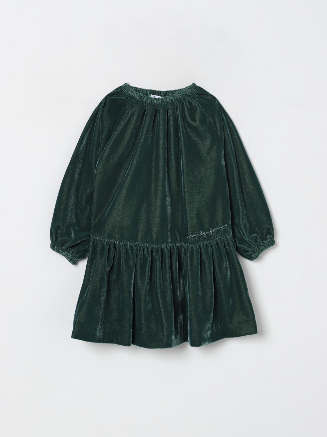 IL GUFO Kleid Kinder Farbe Waldgrün