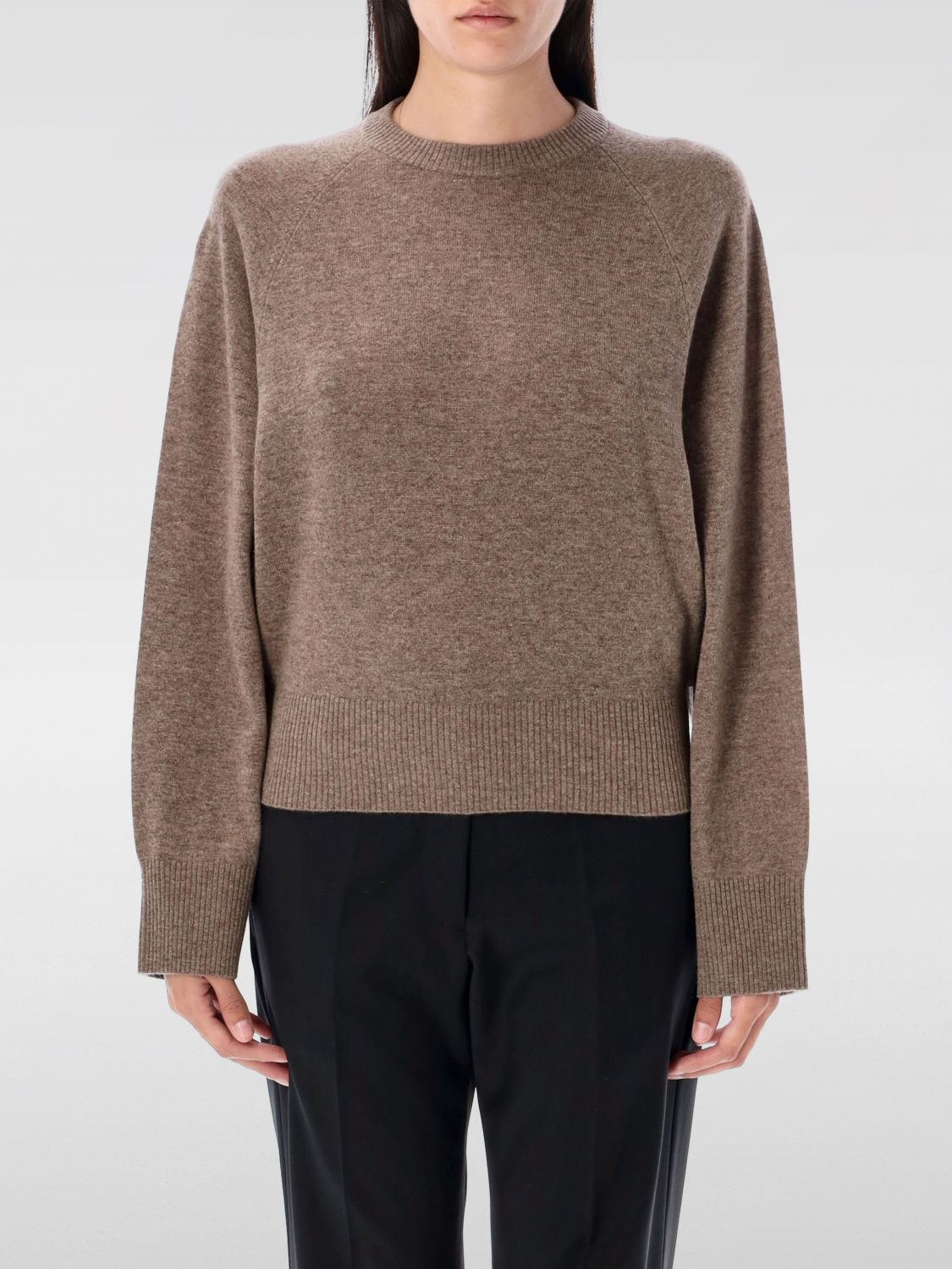 Remain Birger Christensen Remain Bat Sleeve Crewneck Sweater In Brown