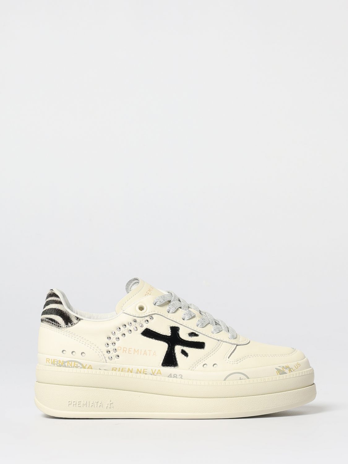 Premiata Shoes  Woman Color White In Neutral