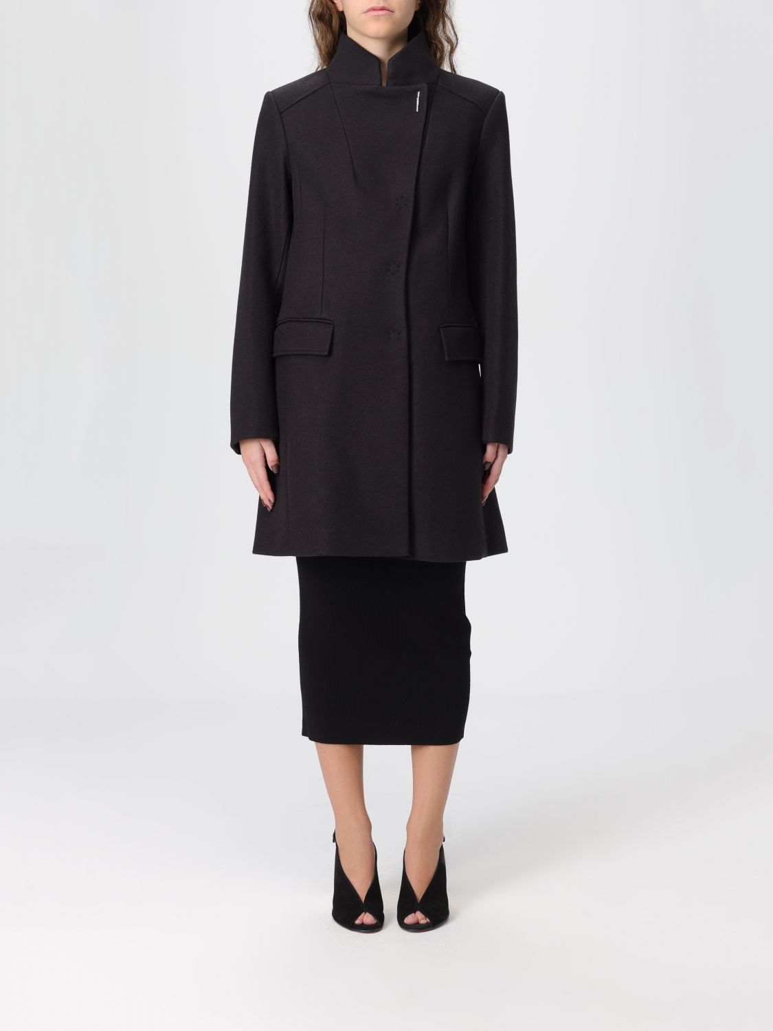 Liu •jo Coat Liu Jo Woman Color Black In Black