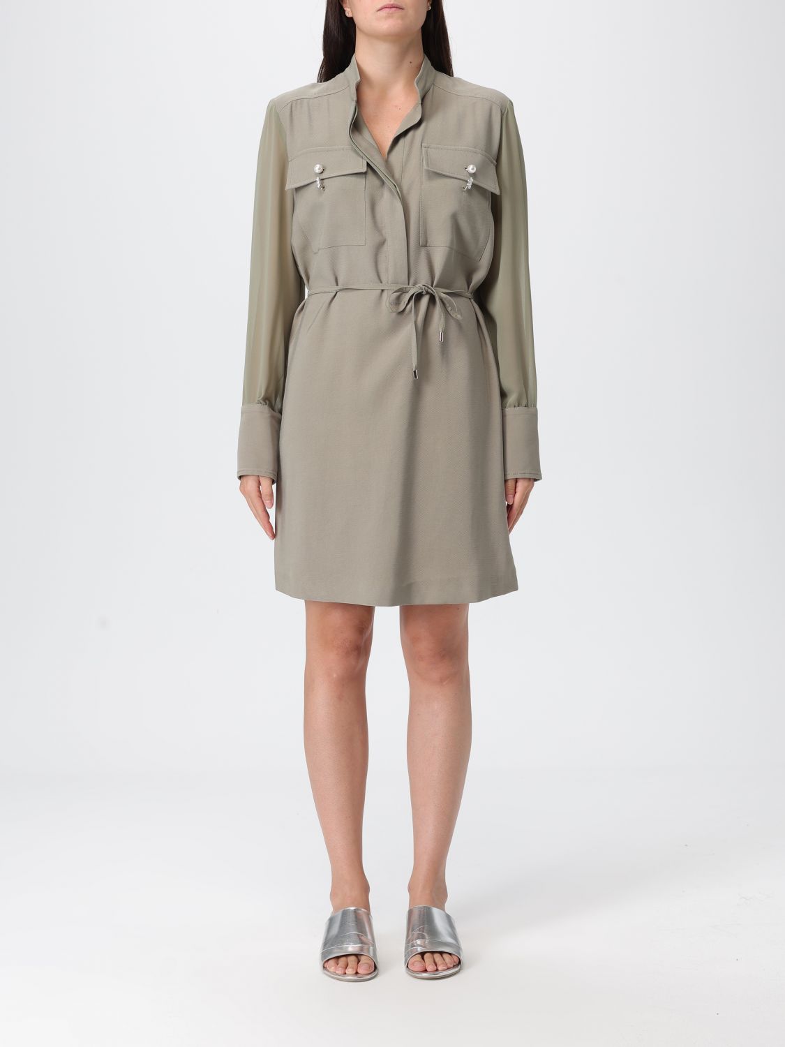 Liu •jo Dress Liu Jo Woman Color Green In Gray