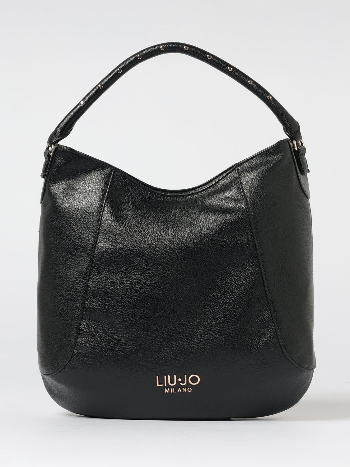 Liu •jo Logo Hobo Tote Bag With Shoulder Strap In Black