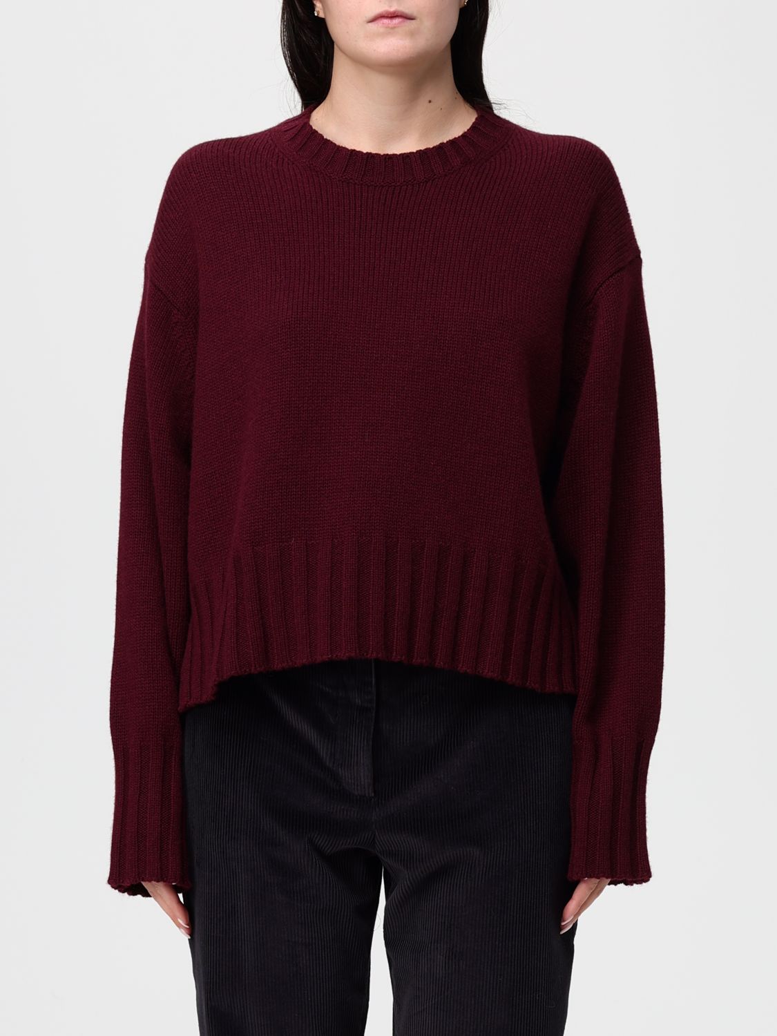 Allude Sweater  Woman Color Burgundy In Burgundy
