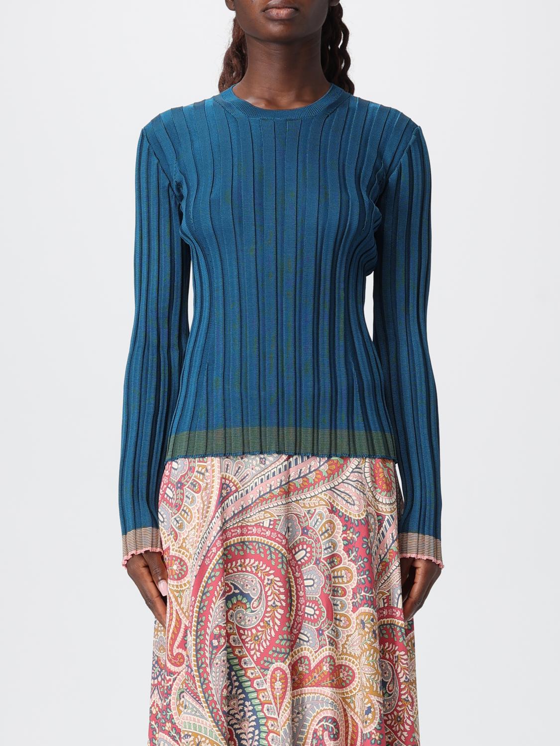 Etro Knitwear Tops Woman In Blue