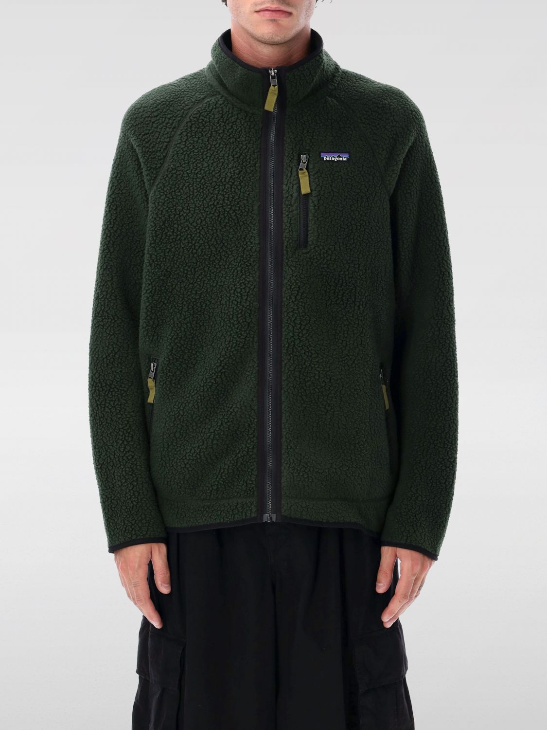 Patagonia Vintage Fleece Jacket Zipped Pockets In Gray