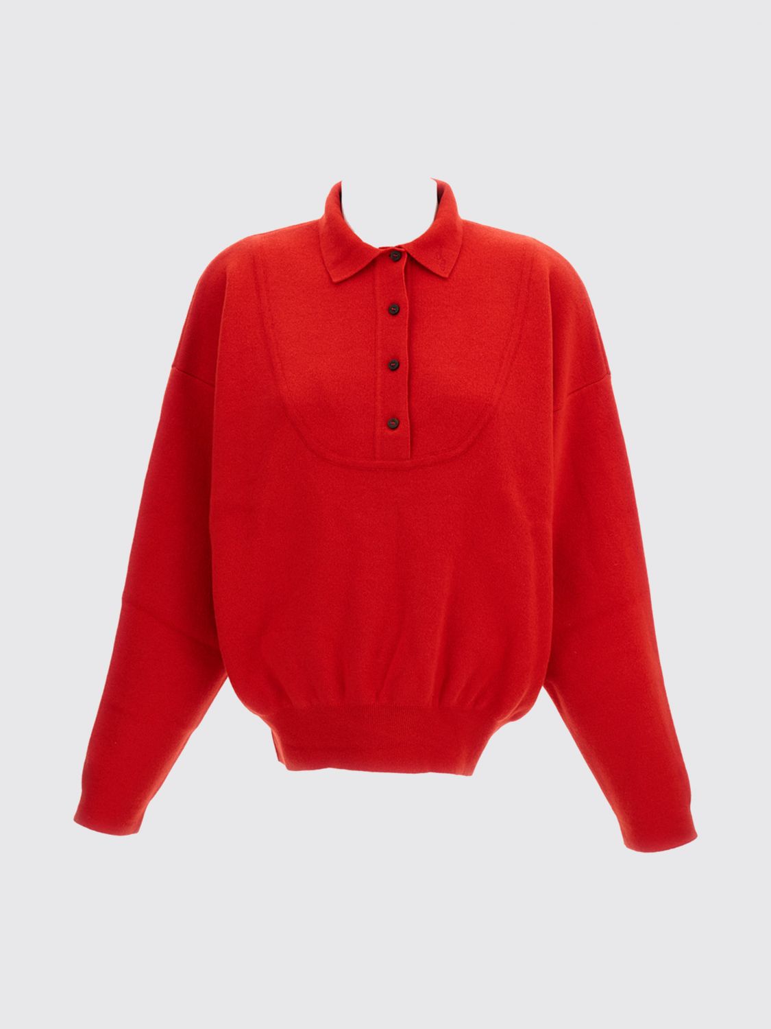 Jacquemus La Maille Vereuse Ball Sweater In Red
