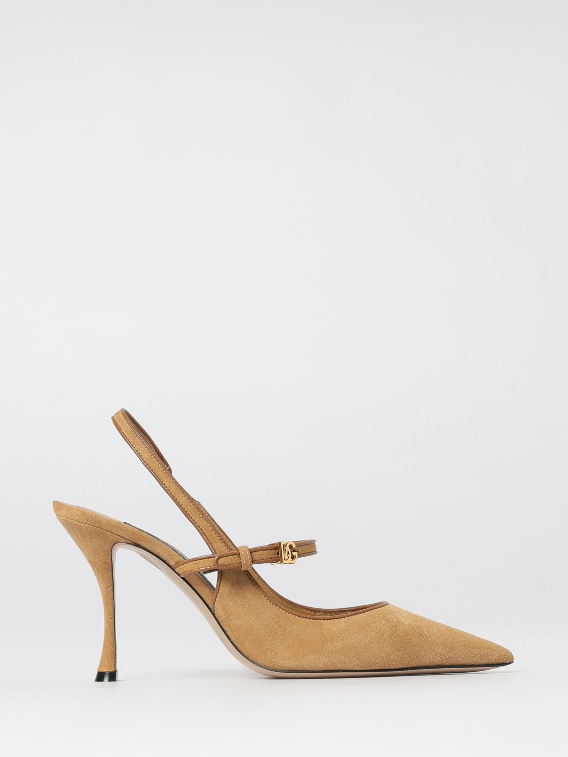Dolce & Gabbana Stiletto Heel Slingback Pumps In Nude