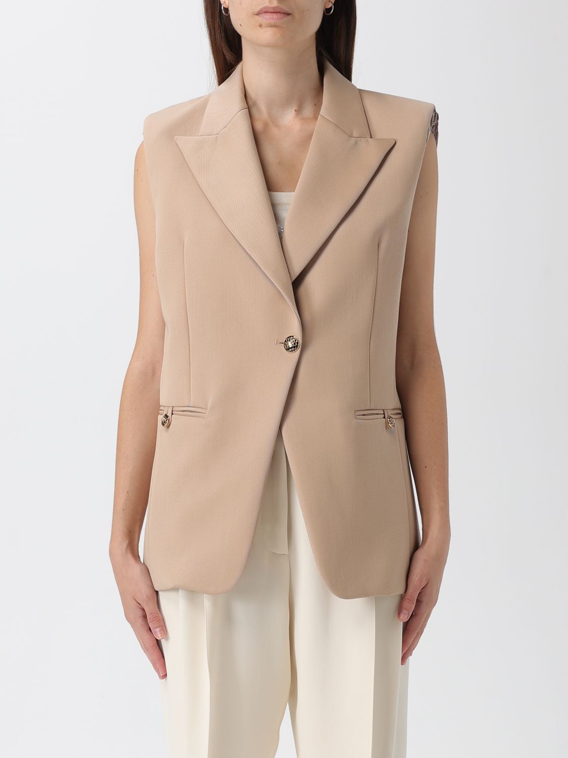 Elisabetta Franchi Blazer Woman Color Honey In Neutral