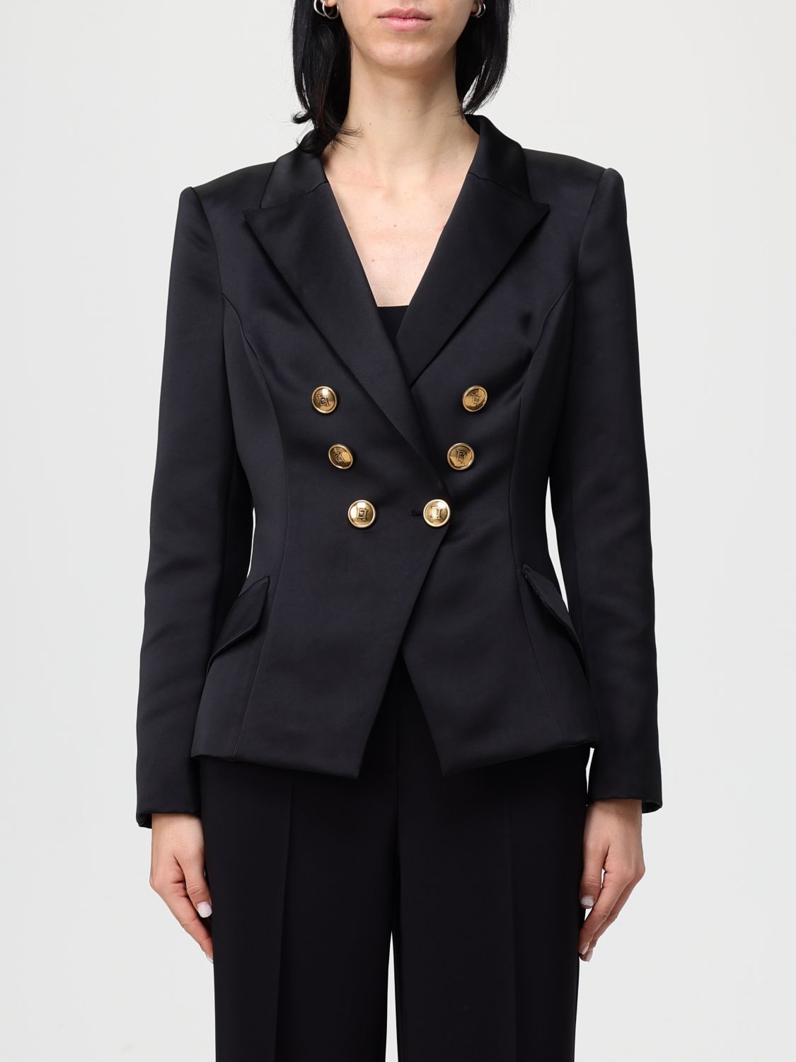 Elisabetta Franchi Jacket Woman Color Black In Multi