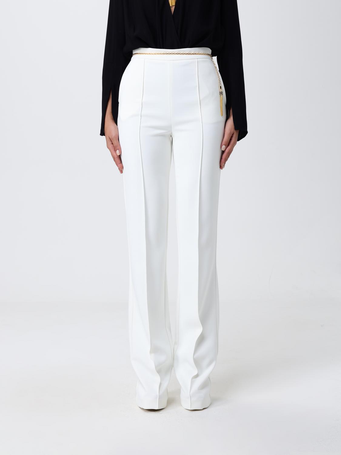 Elisabetta Franchi Pants  Woman Color Ivory In White