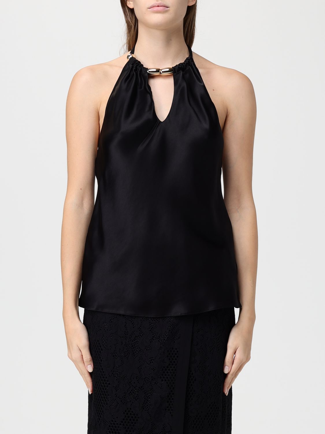 Pinko 'briscola' Halterneck Top In Black