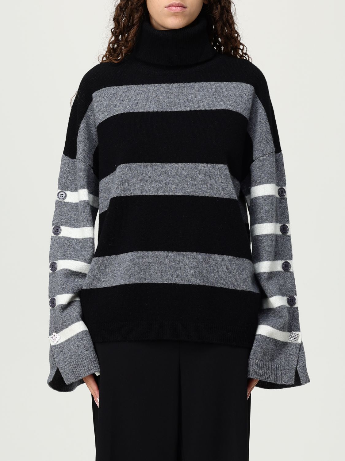 Liu •jo Sweater Liu Jo Woman Color Grey In Black