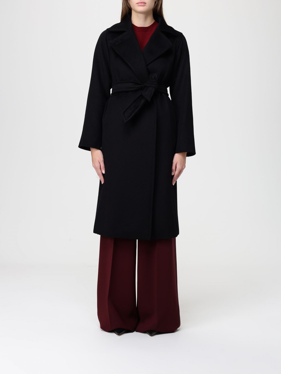 Max Mara Coat  Woman Color Black In Black