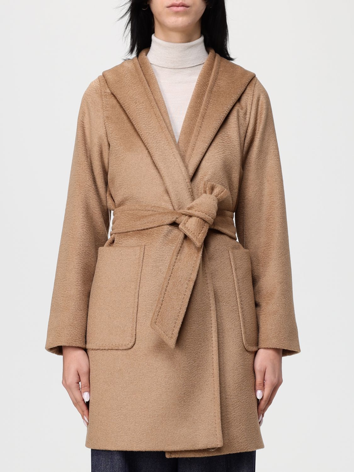 Max Mara Coat Woman Color Camel In Brown