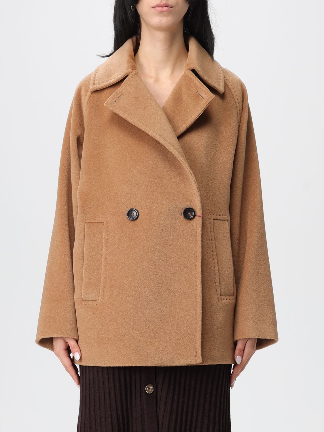 Max Mara Jacket Woman Studio In Brown