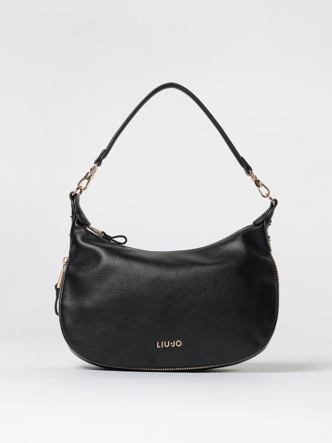 Liu •jo Logo-lettering Shoulder Bag In Black